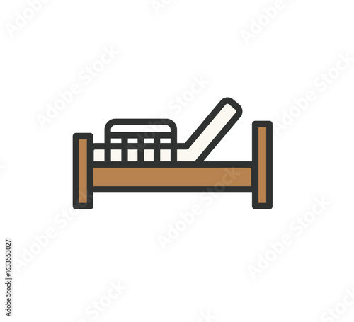 介護ベッドのアイコンイラスト