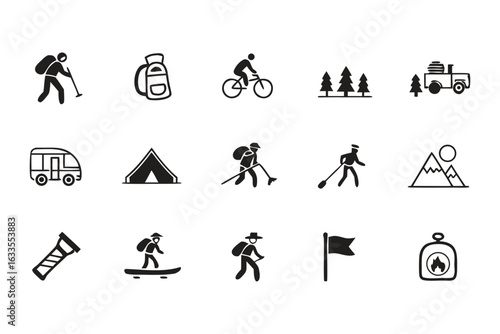 Fall Season Icons – Bonfire, Harvest, Walks & More