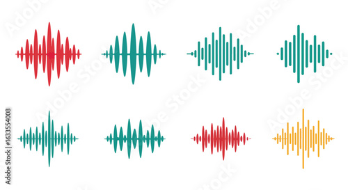 Colorful sound waves illustration