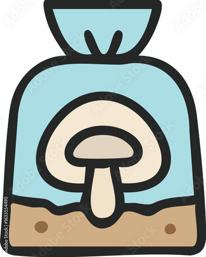 Bag of Fresh Mushrooms for Cooking.