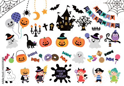 ハロウィン　イラストセット
