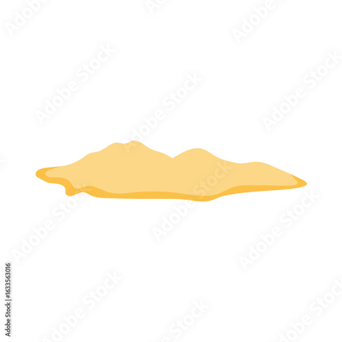 Pile of sand dunes beach vector illustration 