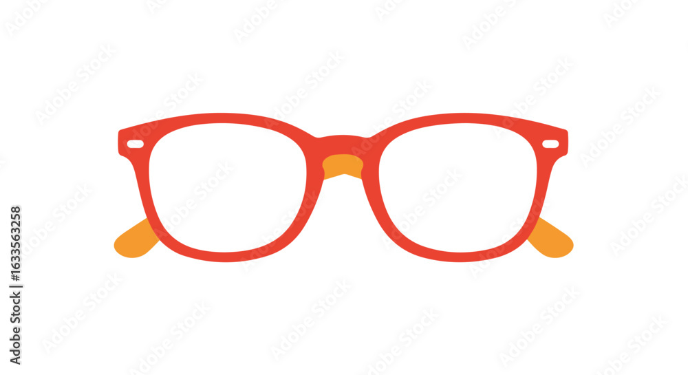 Fototapeta premium Red and orange glasses on a white background