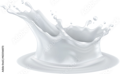 vector illustration of a milk splash