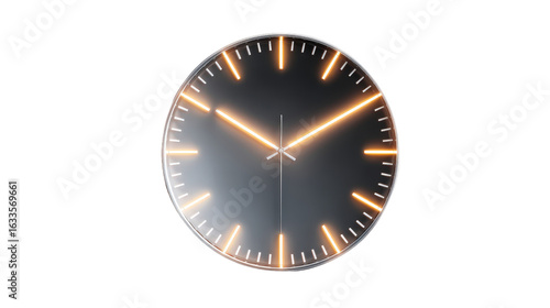 Wallpaper Mural Analog clock icon with glowing effectTransparent background, PNG file Torontodigital.ca