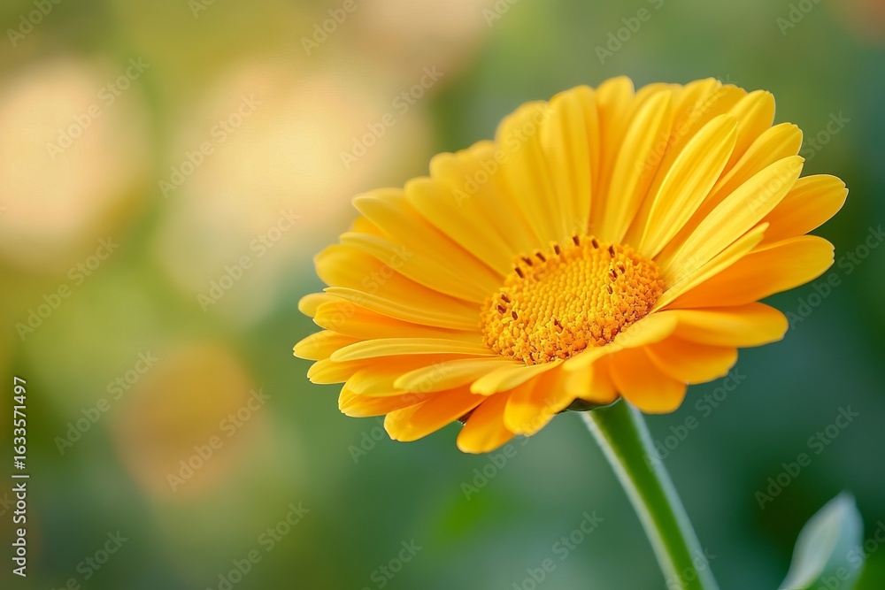 Fototapeta premium Close-up of a vibrant yellow flower (1)