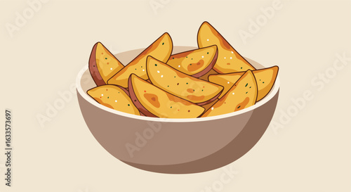 Bowl of potato wedges