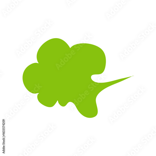 Green stinky smell cloud. Bad aroma vector elements 