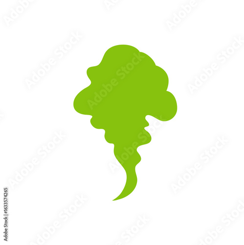 Green stinky smell cloud. Bad aroma vector elements 