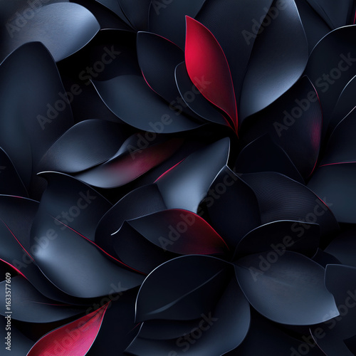 abstract fractal background, 3D_abstract_floral_decoration_layered