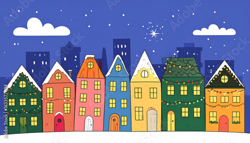 christmas night city