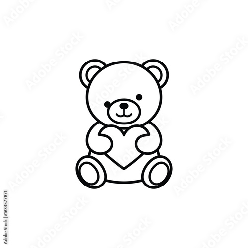 Teddy Bear Holding a Heart for Valentine's Day and Cute Gift Ideas