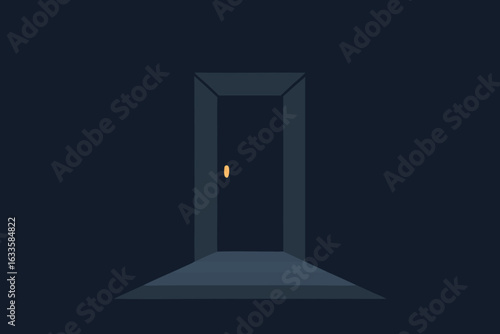 Basement Door Opening into Darkness