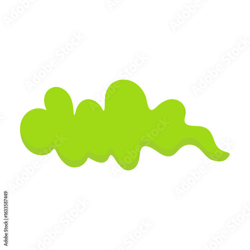 Bad smelling green smoke cloud vector illustration 