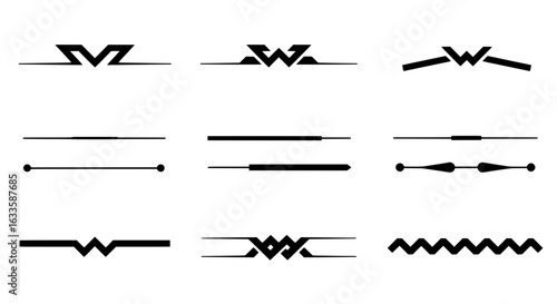 Elegant Dividers: A collection of sleek and modern divider designs, showcasing minimalist lines and intricate patterns, perfect for adding a touch of sophistication to any design.