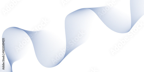 Dynamic minimal smoke sound line. Abstract glowing white slow speed stripe sound blend line smooth flow soundwave curve energy gradient vector futuristic digital outline line science design.