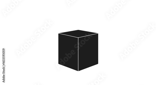 Silhouette of standing rectangular prism
