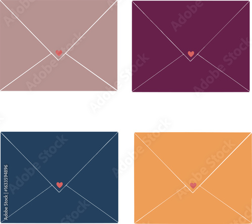 set of envelopes with letters