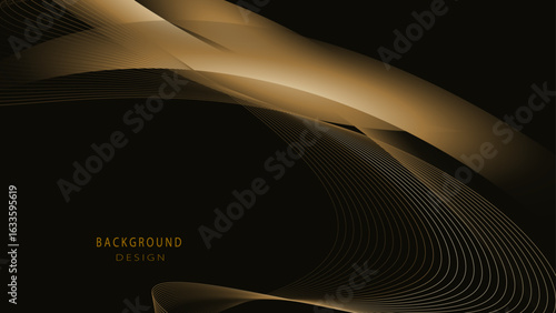 
Luxury gold black background design