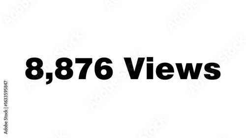 0 Views to 10000 Views Animated Counter