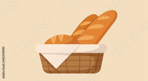 Baguettes in a basket
