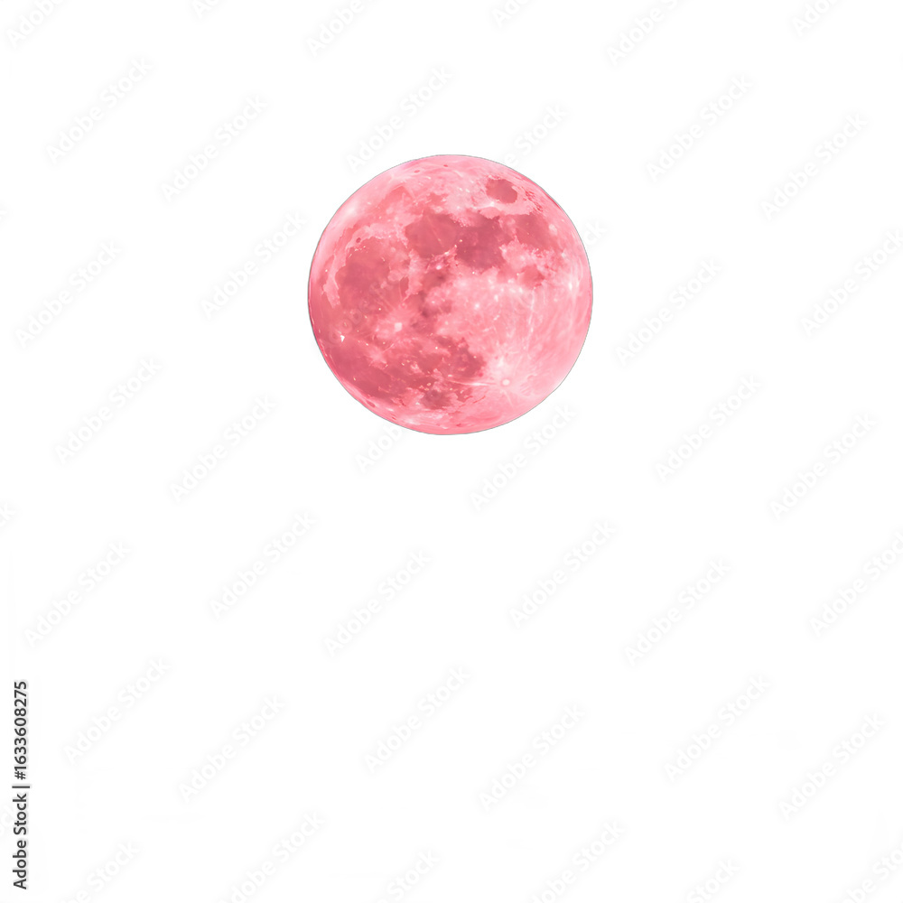 Fototapeta premium full moon ISOLATED ON TRANSPARENT BACKGROUND 