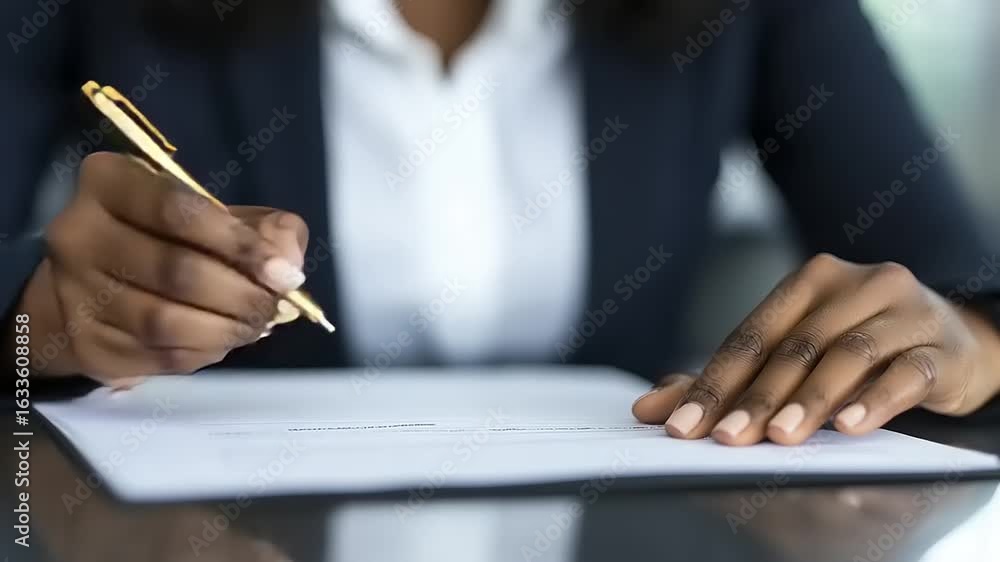 Person signing a document