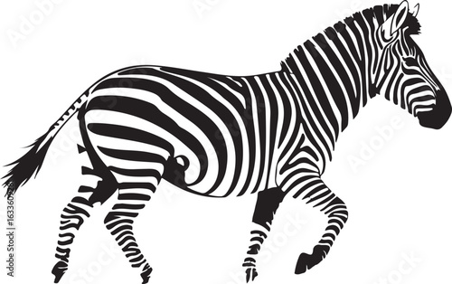 An Artistic Rendition of a Zebra, Highlighting its Distinctive Markings.

