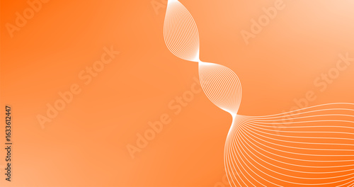 Gradient Abstract orange background with wavy lines and Copy Space for Insert Elements
