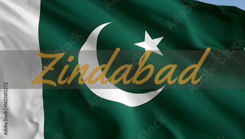  A closeup shot of the Pakistan flag waving gently.generative.ai