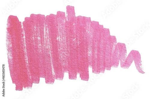 png image of Pink marker stroke texture. Hand-drawn brush scribble doodle of a bright pink highlighter.