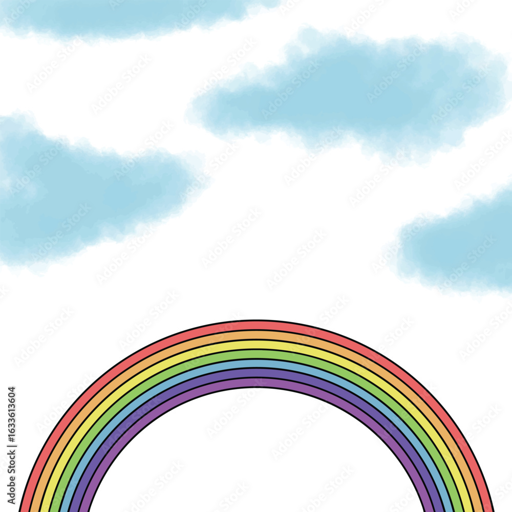 Obraz premium rainbow and clouds