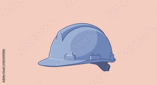 Blue hard hat facing right