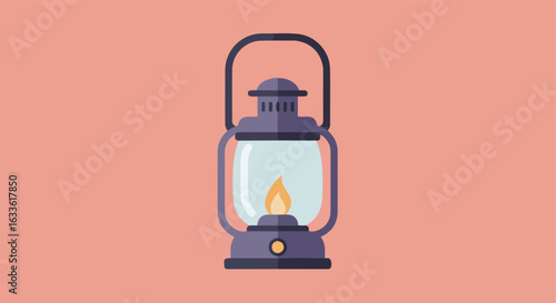 Lamp with flame icon