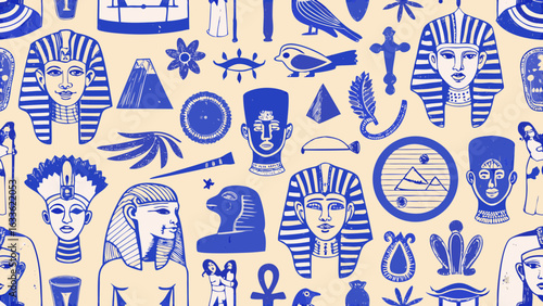 seamless pattern with nautical elements