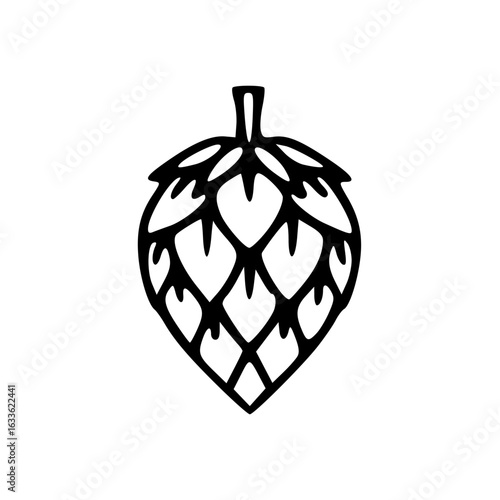 hops cone beer ingredient icon