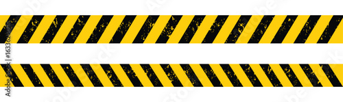 Warning Stripes Vector Pack – Grunge Yellow and Black Diagonal Lines for Industrial Hazard Tape, Danger Zones, Barricades, and Road Sign Backgrounds.