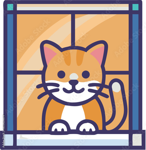 cat with a window