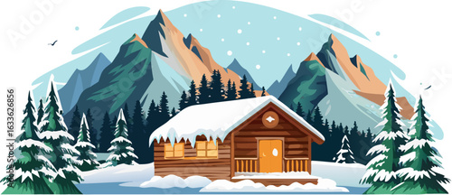 A charming countryside scene with rolling hills and a winding river, vector art.



