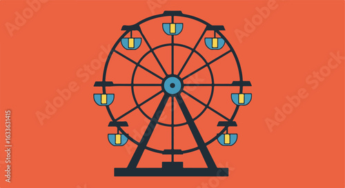 Cartoon Ferris wheel