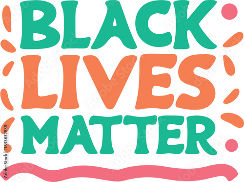 Powerful black lives matter statement typography design for apparel and social media campaigns isolated on transparent background