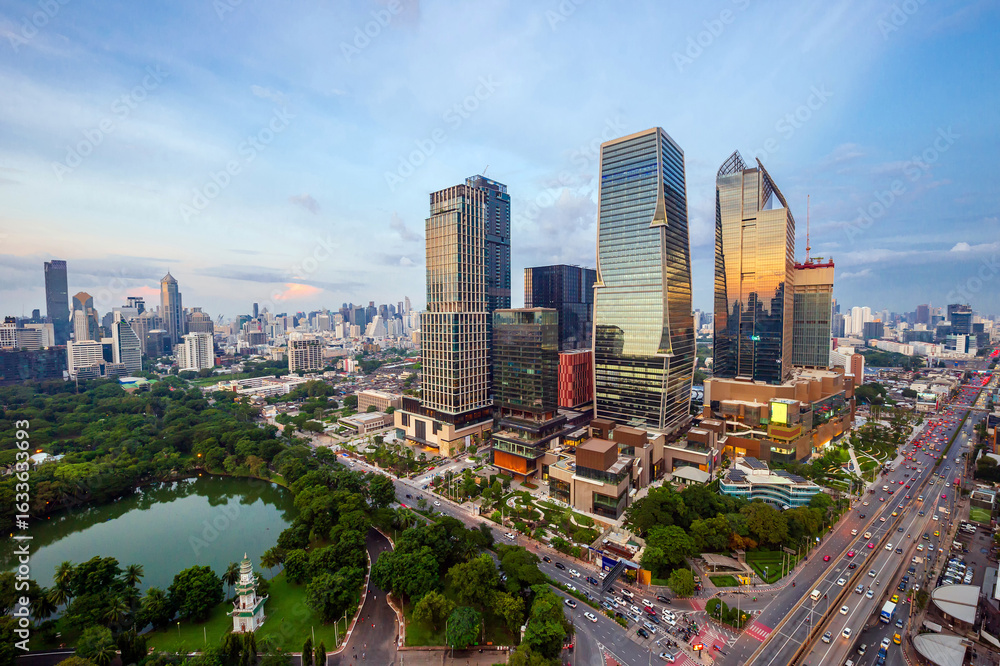 Fototapeta premium Background Bangkok city