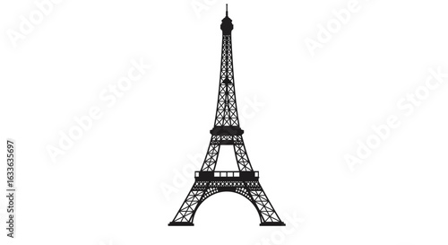 Iconic Paris Eiffel Tower Vector Graphic
