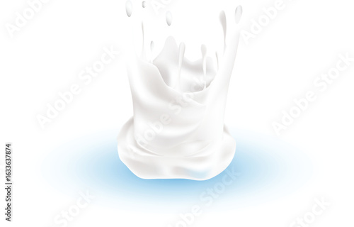 vector illustration of a milk splash