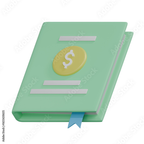 A book with a dollar coin on the cover graphic