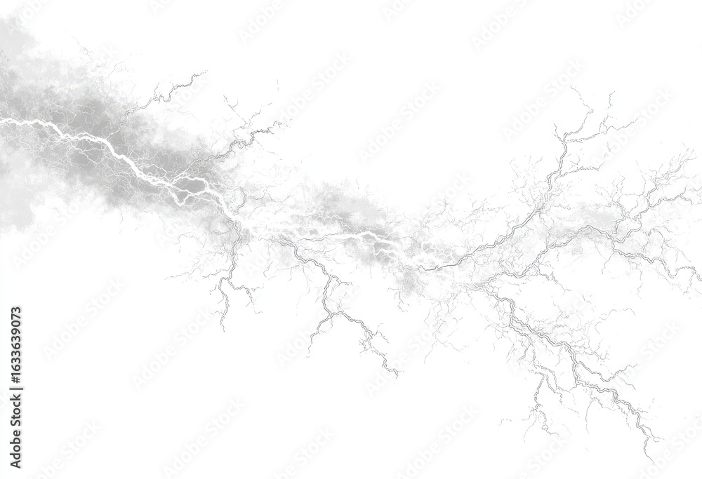 Gray lightning bolts on white background Gray lightning bolts on white background
