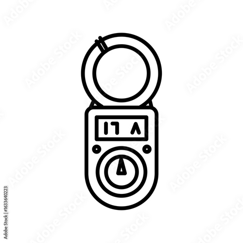 Clamp ampere meter icon
