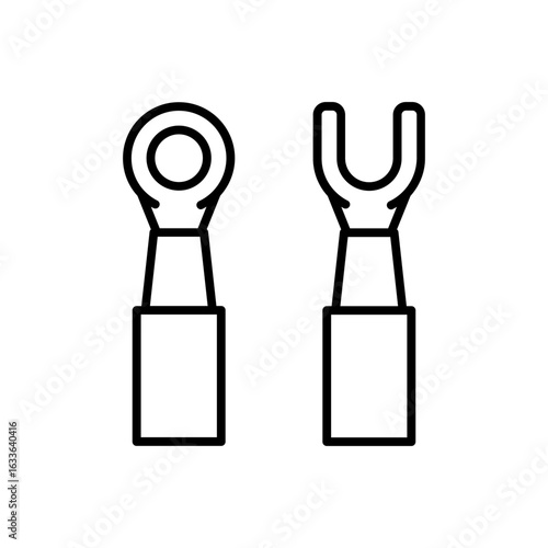 Terminal crimp connector icon