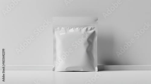 Blank white stand up pouch mockup template for branding and product packaging