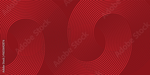 Collection of red concentric circles. Collection of radial sound wave or sonar rings. Pack of radar icon symbols, targets, dashed lines, halftones.vector illustration.